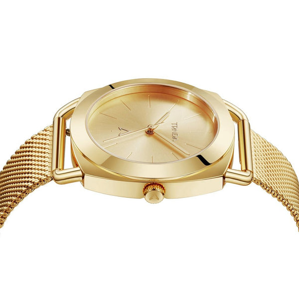 Trnda Women's Watch With Gold Stainless Steel Case And Gold Stainless Steel Band by i-watch
