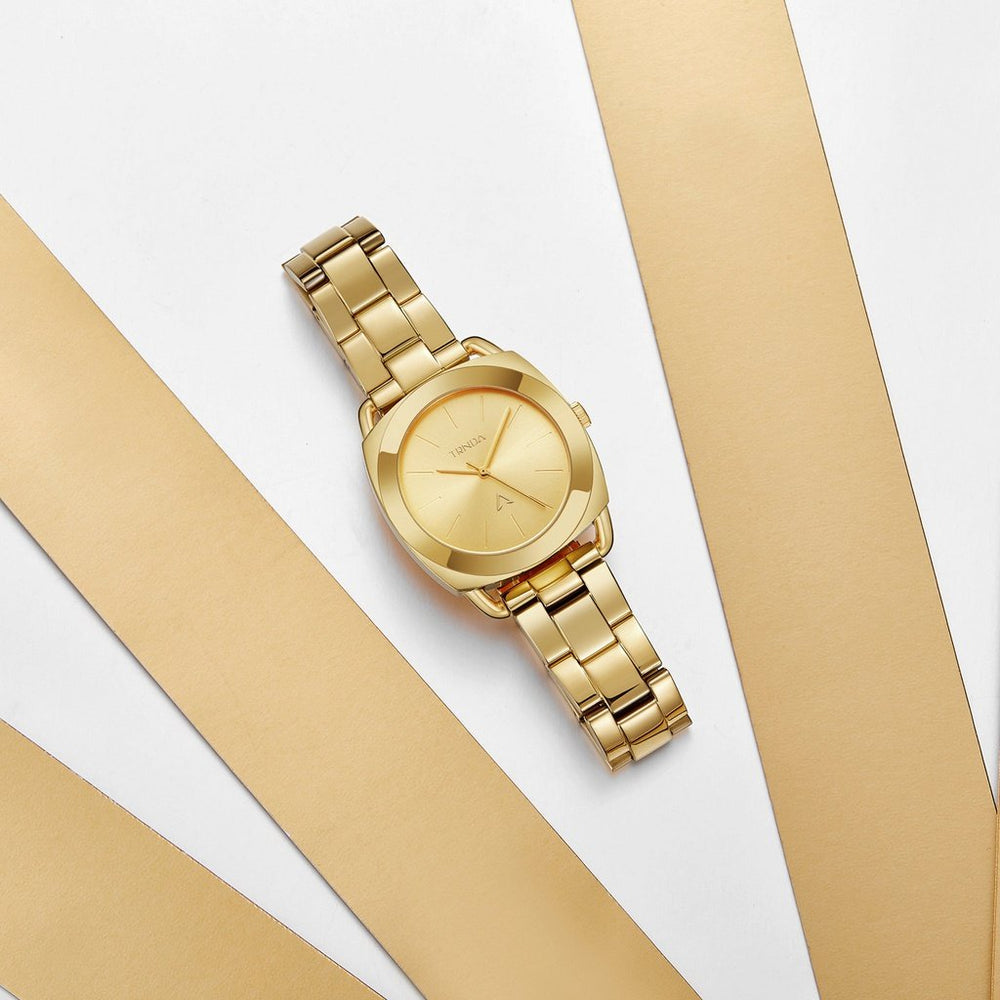 Trnda Women's Gold Stainless Steel Watch, Unique Dial | Trnda35.8 by i-watch