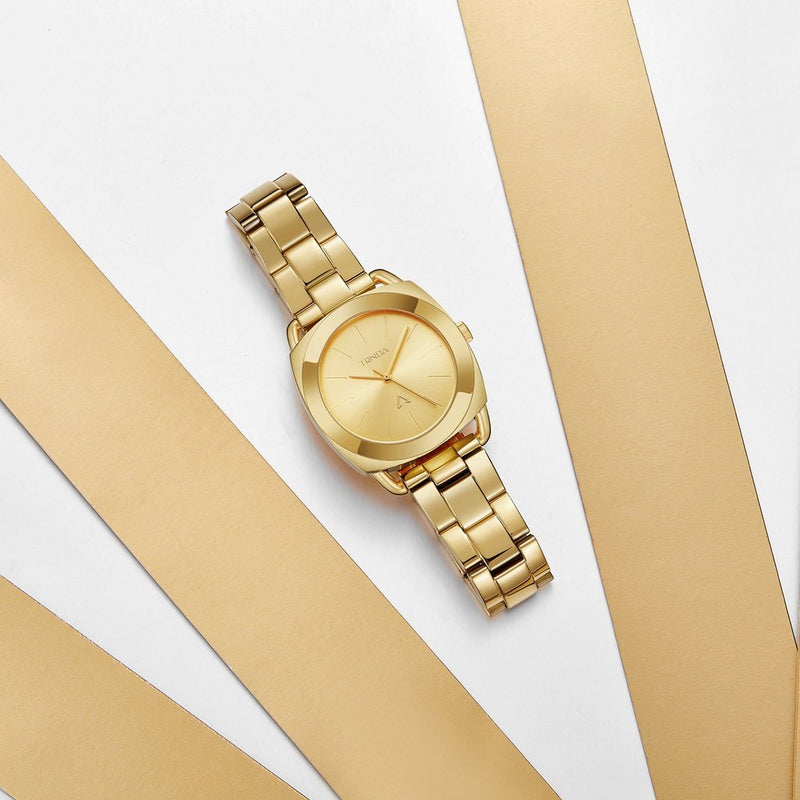 Trnda Women's Gold Stainless Steel Watch, Unique Dial | Trnda35.8 by i-watch