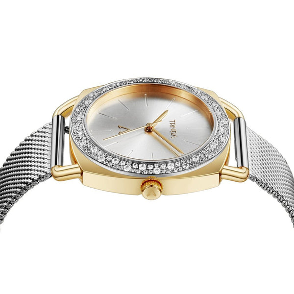 Trnda Women's Stainless Steel Gold Watch, Silver Dial | Trnda-W35.8 by i-watch