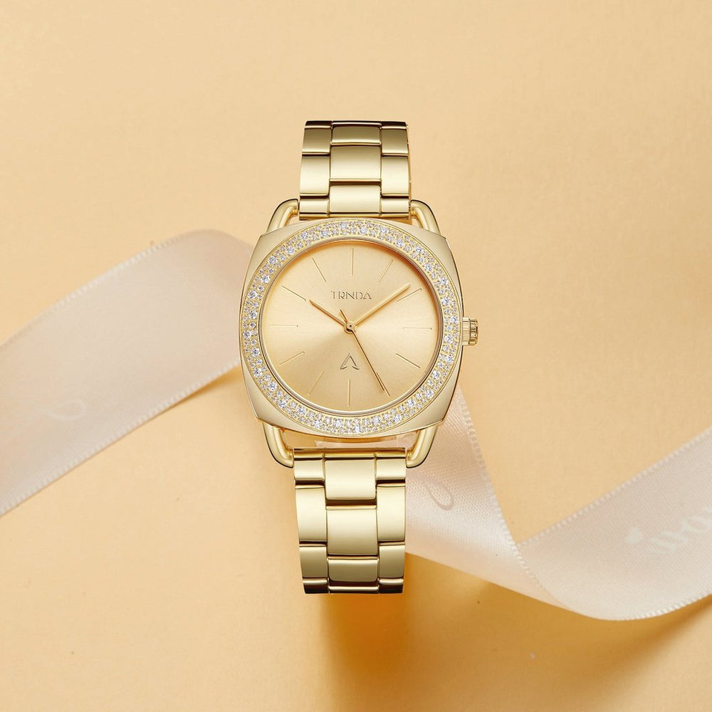 Trnda Women's Gold Stainless Steel Watch, Gold Dial | Trnda35.8 by i-watch