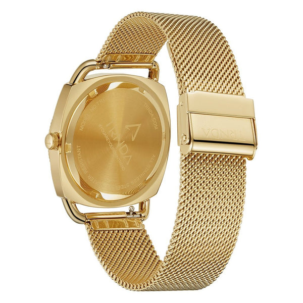 Trnda Women's Gold Stainless Steel Watch, Silver Dial | Trn-W35g by i-watch