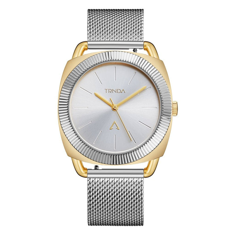Trnda Women's Gold Stainless Steel Watch, Silver Dial | Trn-35.8-Sm by i-watch