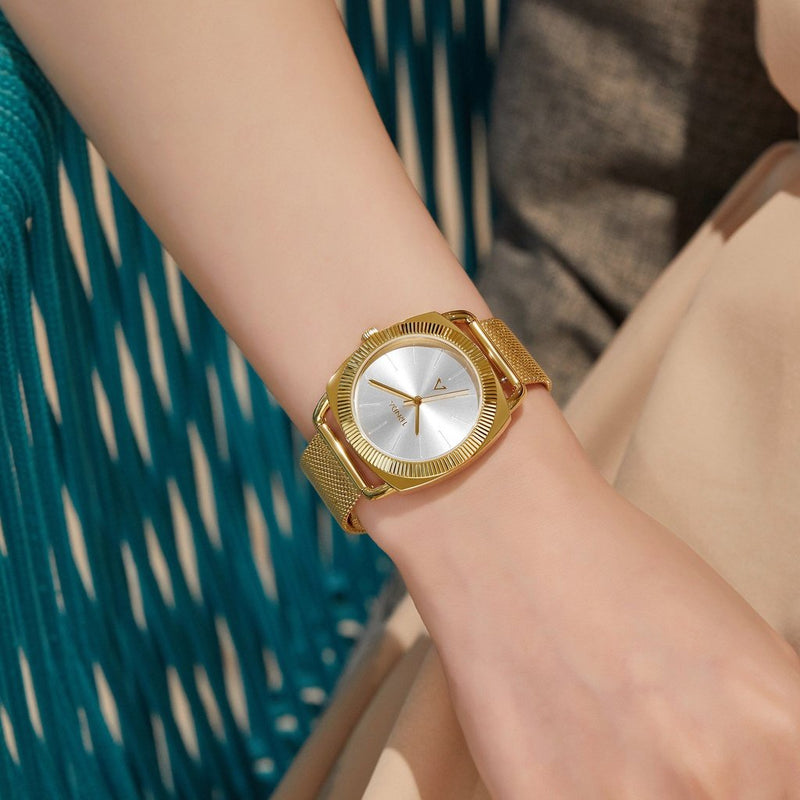 Trnda Women's Gold Stainless Steel Watch, Silver Dial | Trd-W35.8 by i-watch