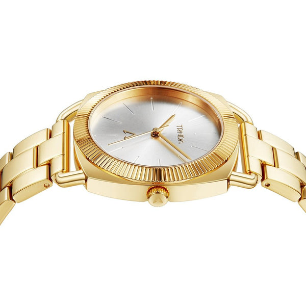 Trnda Women's Gold Stainless Steel Watch, Silver Dial | Trn-1234 by i-watch