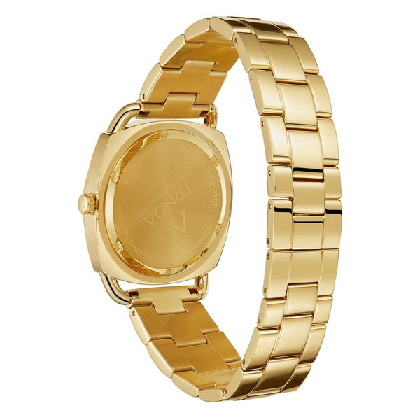 Trnda Women's Gold Stainless Steel Watch, Silver Dial | Trn-1234 by i-watch