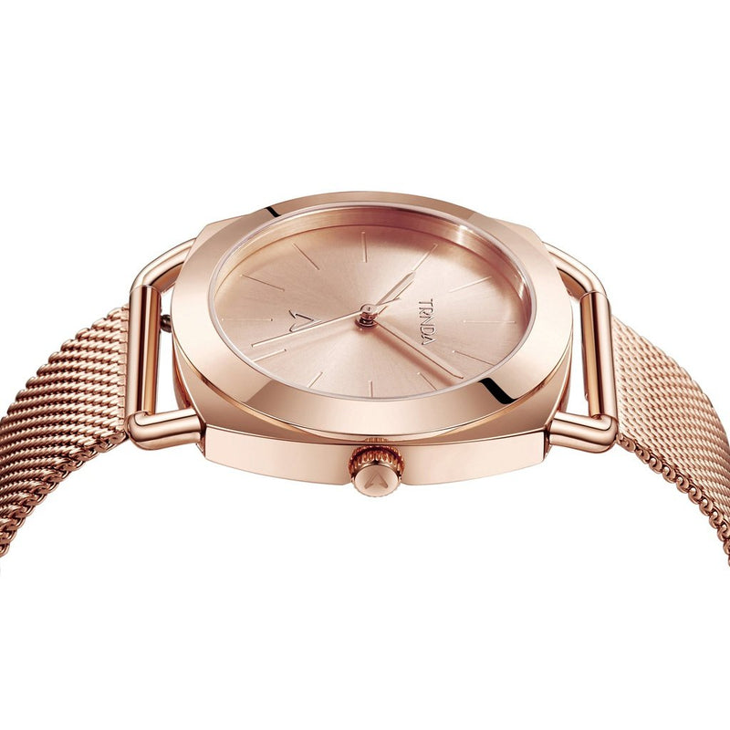 Trnda Women's Rose Gold Stainless Steel Watch, Mesh Band | Trnda-12345 by i-watch