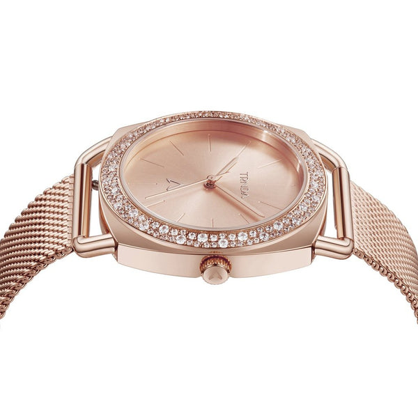 Trnda Women's Rose Gold Stainless Steel Watch, Mesh Band | Trn-358 by i-watch