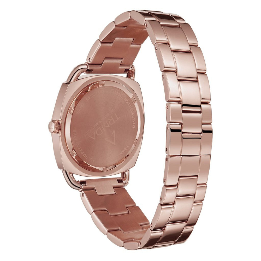 Trnda Women's Rose Gold Stainless Steel Watch, Silver Dial | Trnda-001 by i-watch