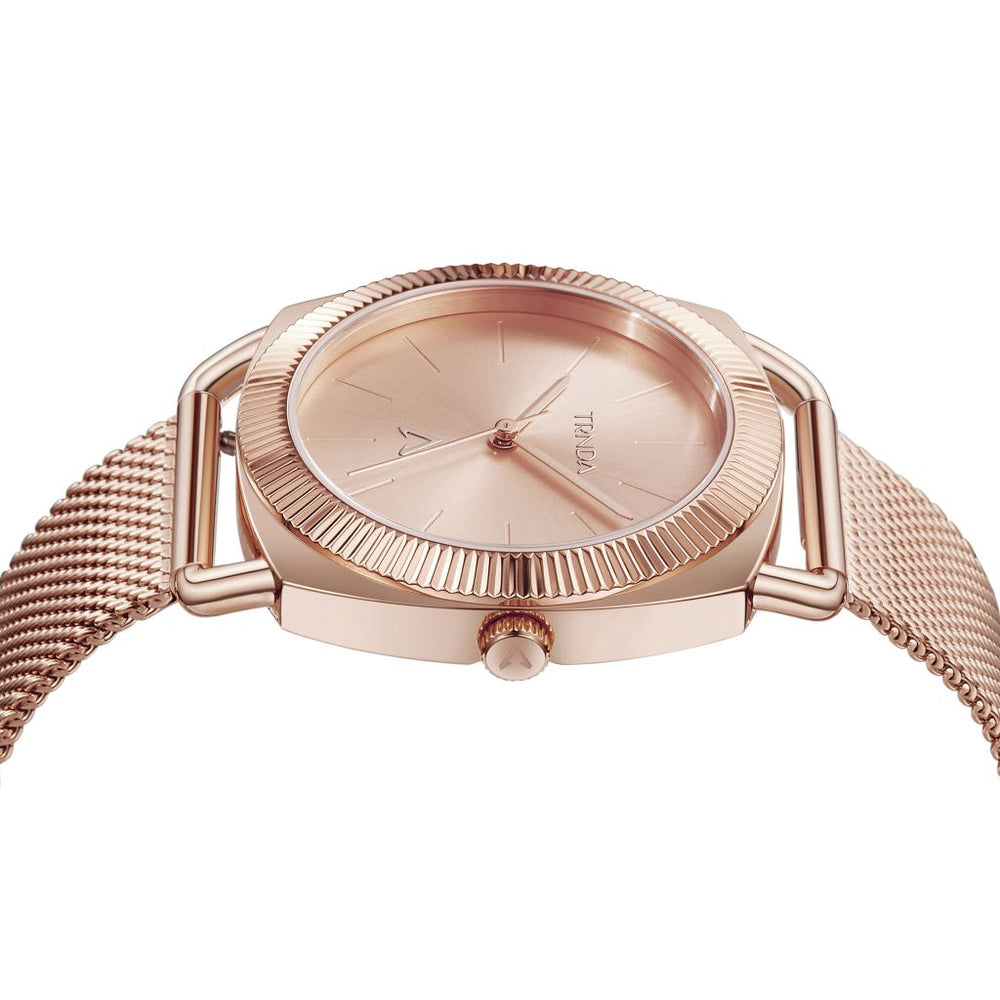 Trnda Women's Rose Gold Stainless Steel Watch, Unique Dial | Trn-Rg35.8 by i-watch
