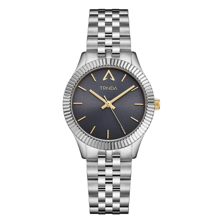 TRNDA Women's Watch with Silver Stainless Steel Case and Silver Stainless Steel Band