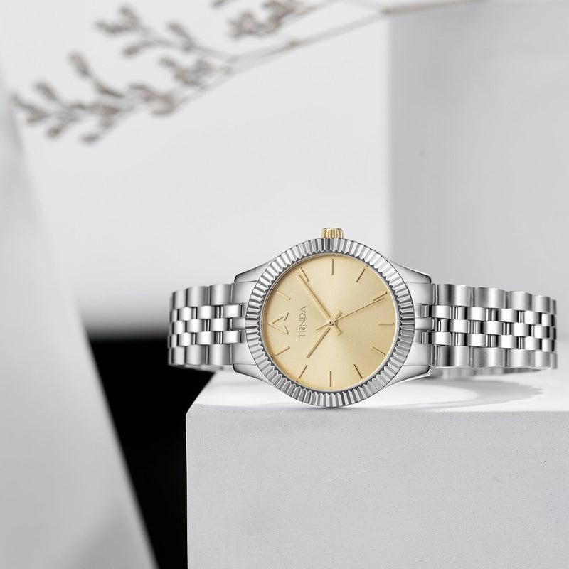 Trnda Women's Stainless Steel Watch, Gold Dial | Tr32mm by i-watch