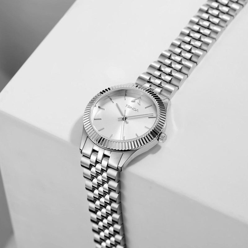 Trnda Women's Stainless Steel Watch, Silver Dial | Tr32mmss by i-watch