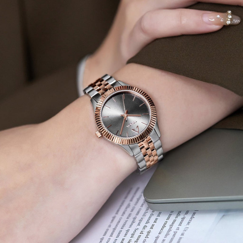 Trnda Women's Stainless Steel Watch, Gray Dial | Trn-032srg by i-watch