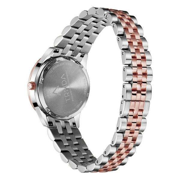 Trnda Women's Stainless Steel Watch, Silver & Rose Gold | Trnda32mm by i-watch