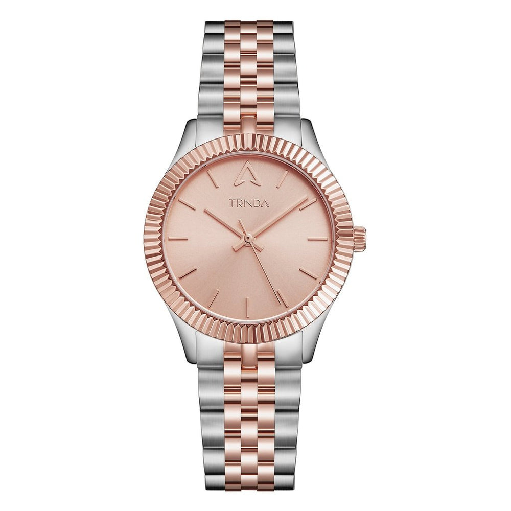 Trnda Women's Stainless Steel Watch, Silver & Rose Gold Dial | Trnda32mm by i-watch