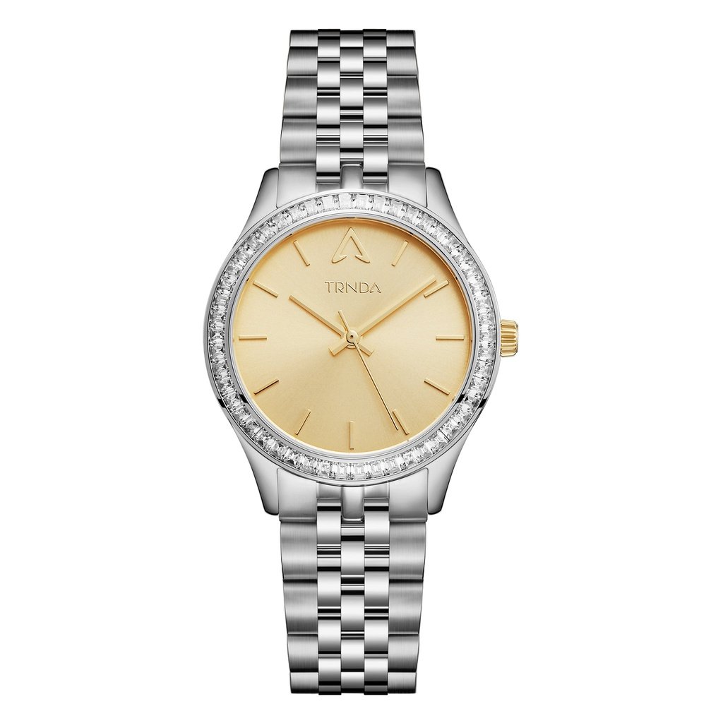 TRNDA Women's Watch with Silver Stainless Steel Case and Silver Stainless Steel Band