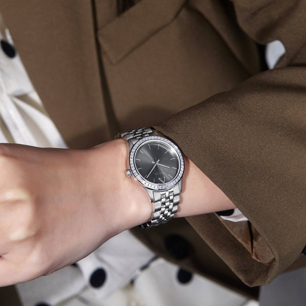 Trnda Women's Stainless Steel Watch, Gray Dial | Trn-Ss32-Gd by i-watch