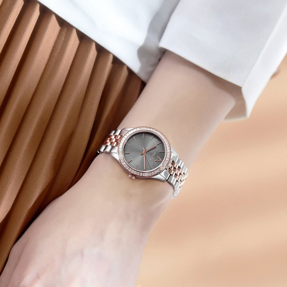 Trnda Women's Stainless Steel Watch, Gray Dial & Rose Gold | Tr32mm by i-watch