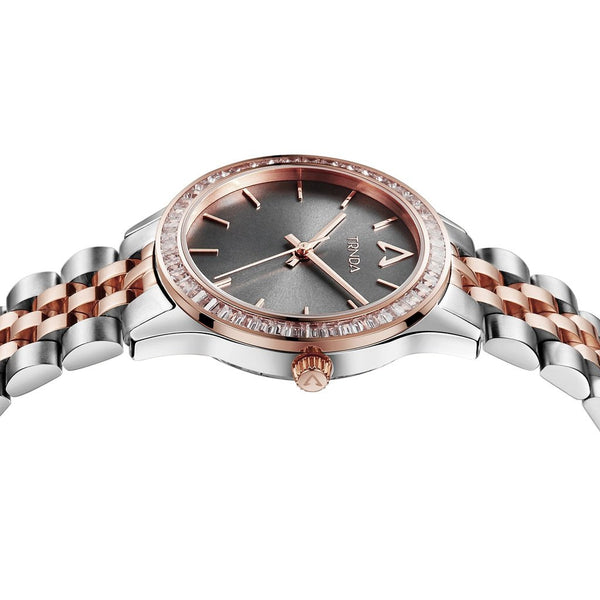 Trnda Women's Stainless Steel Watch, Gray Dial & Rose Gold | Tr32mm by i-watch