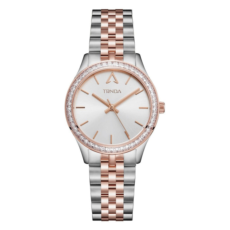 Trnda Women's Stainless Steel Watch, Silver & Rose Gold | Trnda-32mm by i-watch