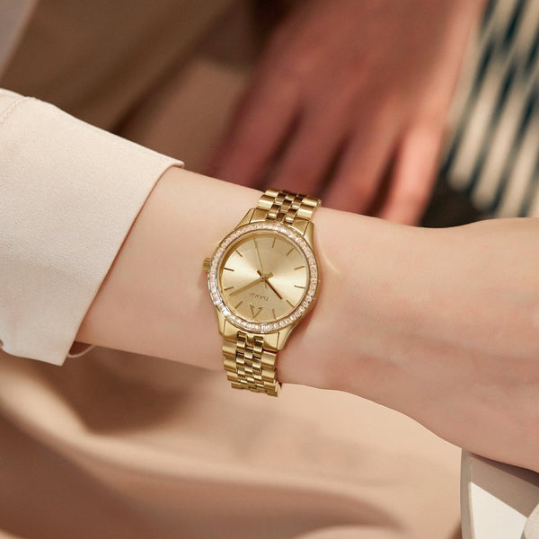 Trnda Women's Gold Stainless Steel Watch, Gold Dial | Trn-W32g by i-watch