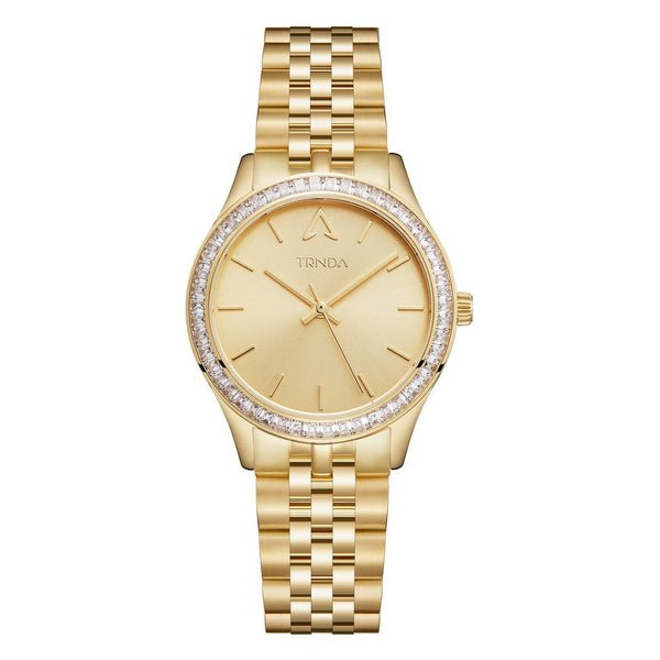 Trnda Women's Gold Stainless Steel Watch, Gold Dial | Trn-W32g by i-watch