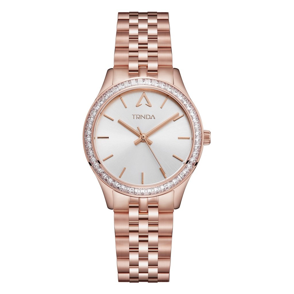 Trnda Women's Rose Gold Stainless Steel Watch, Silver Dial | Trnda-32mm by i-watch
