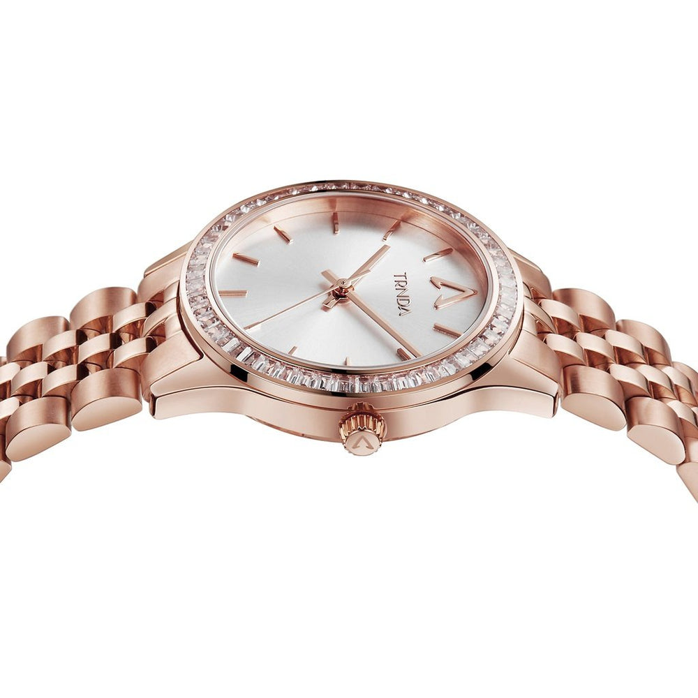 Trnda Women's Rose Gold Stainless Steel Watch, Silver Dial | Trnda-32mm by i-watch