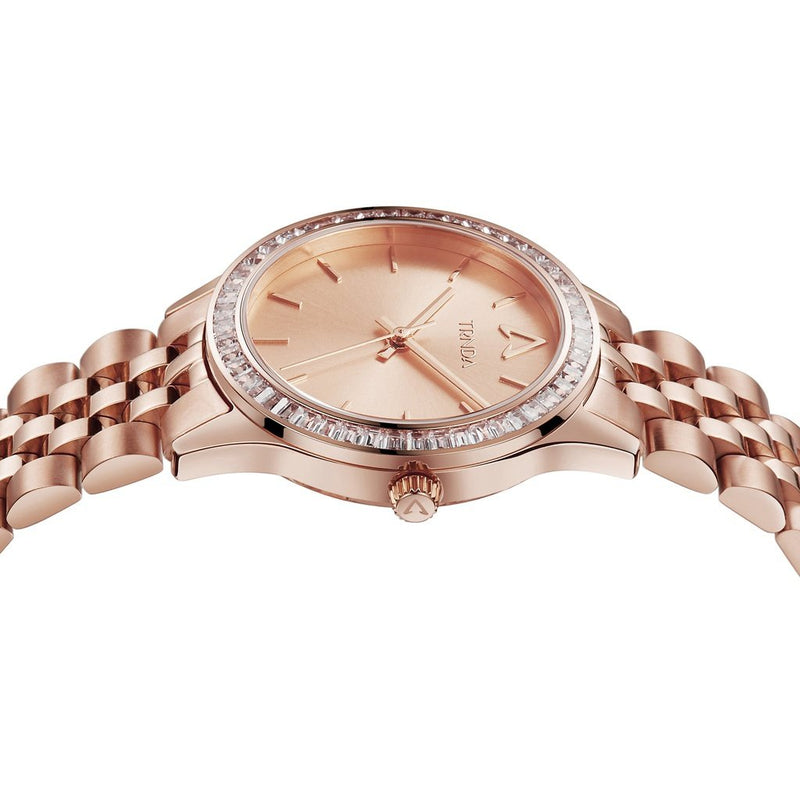 Trnda Women's Rose Gold Stainless Steel Watch, Round Dial | Tr32rg by i-watch