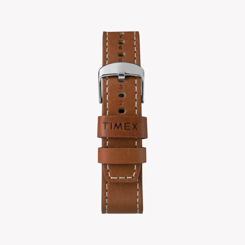Timex Unisex Brown Leather Watch, Black Dial | Tw2p84000 by i-watch