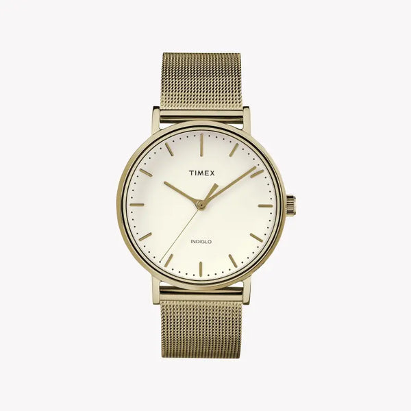 Timex Women's Gold Stainless Steel Watch, Off White Dial | Tw2r26500 by i-watch
