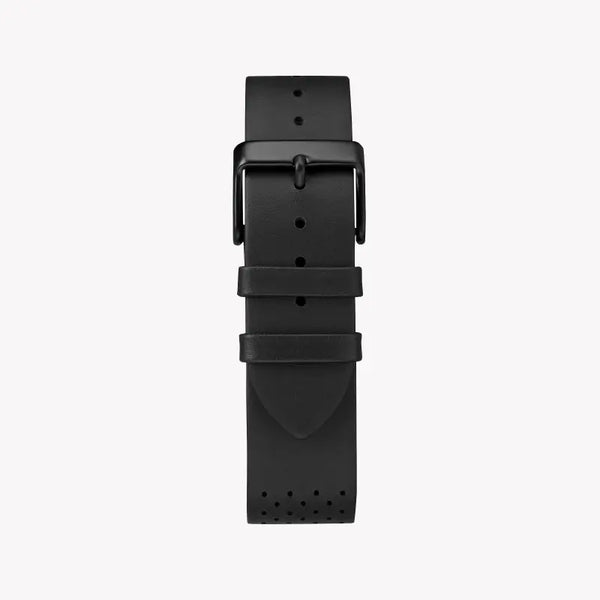Timex Men's Black Leather Watch, Black Dial | Tw2r26800