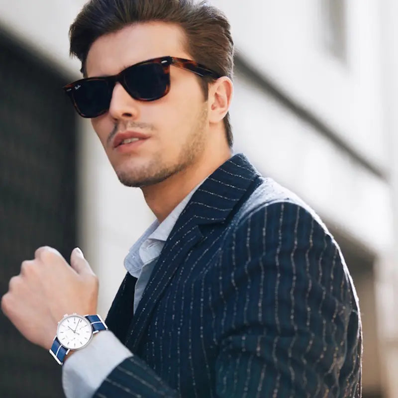 Timex Unisex Blue Fabric Watch, White Dial | Tw2r27000 by i-watch