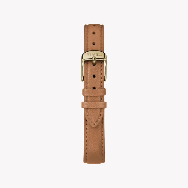 Timex Women's Brown Leather Watch, Silver Dial | Tw2r27900