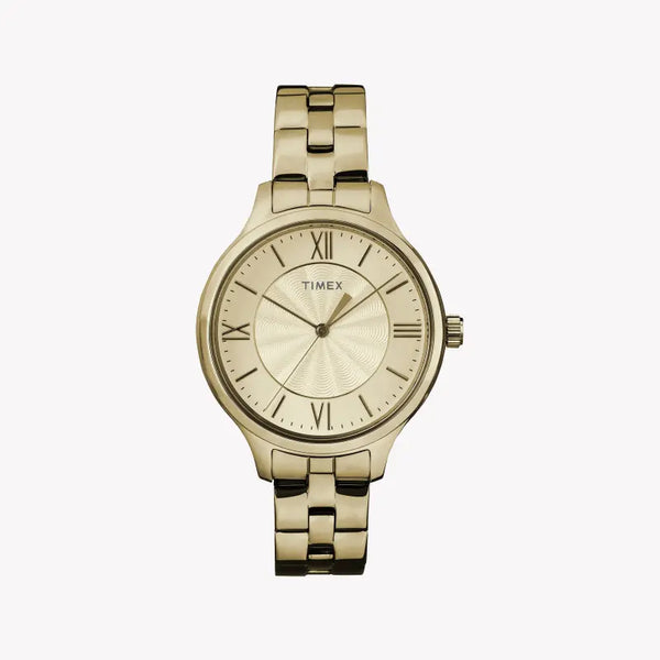 Timex Women's Gold Watch, Brass Case & Stainless Steel Band | Tw2r28100 by i-watch