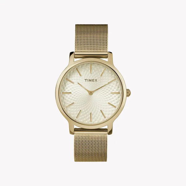 Timex Women's Watch With Gold Brass Case And Gold Stainless Steel Band by i-watch
