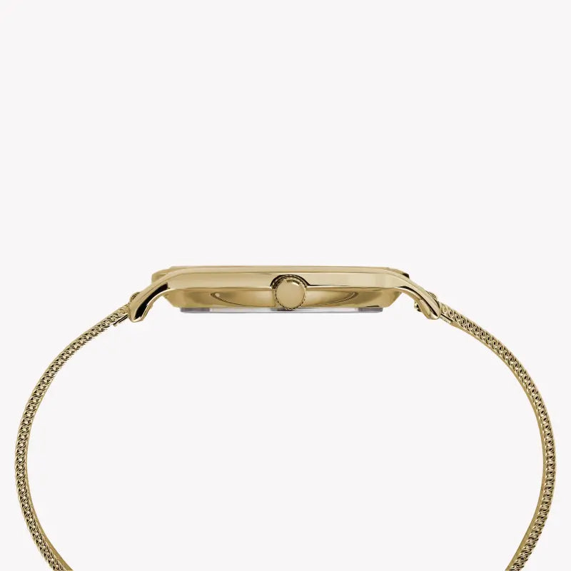 Timex Women's Watch With Gold Brass Case And Gold Stainless Steel Band