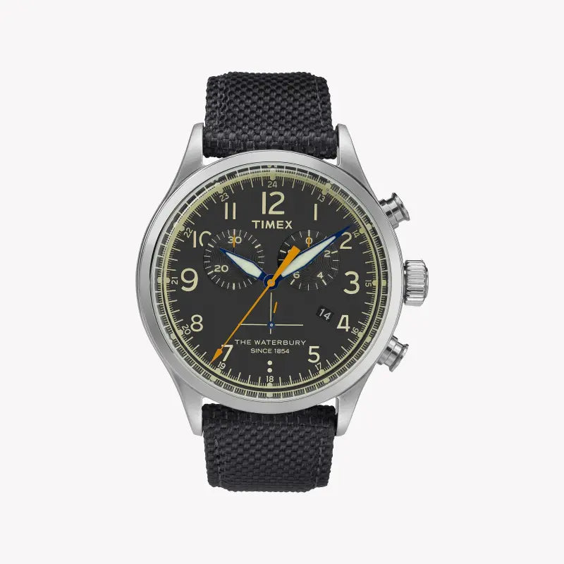 Timex Men's Black Fabric Watch, Silver Case | Tw2r38200
