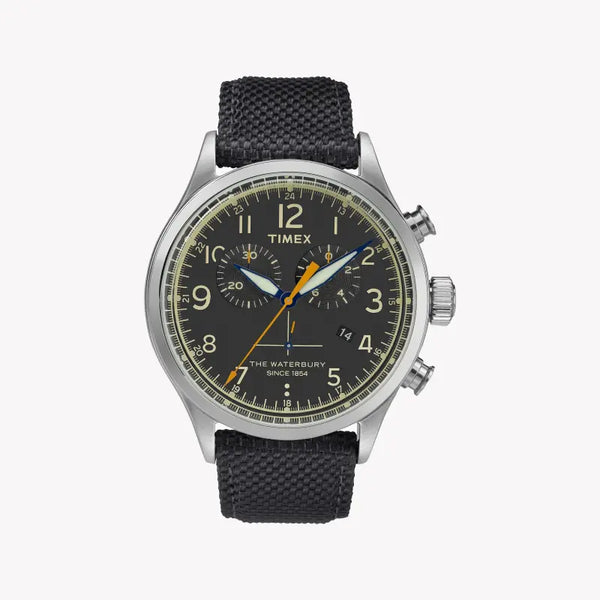 Timex Men's Black Fabric Watch, Silver Case | Tw2r38200