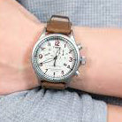 TIMEX Heritage Waterbury TW2R38300 – klassischer Herren-Chronograph mit braunem Leder und INDIGLO-Zifferblatt