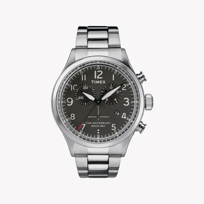 Timex Men's Silver Stainless Steel Watch, Black Dial | Tw2r38400 by i-watch