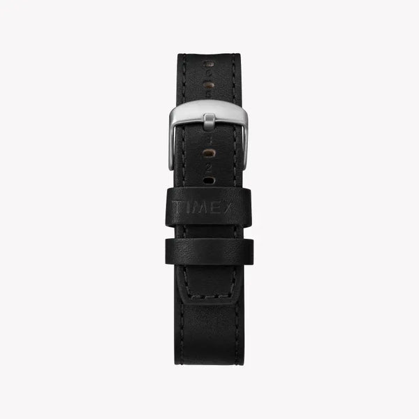 Timex Men's Black Leather Watch, Brass Case | Tw2r45800