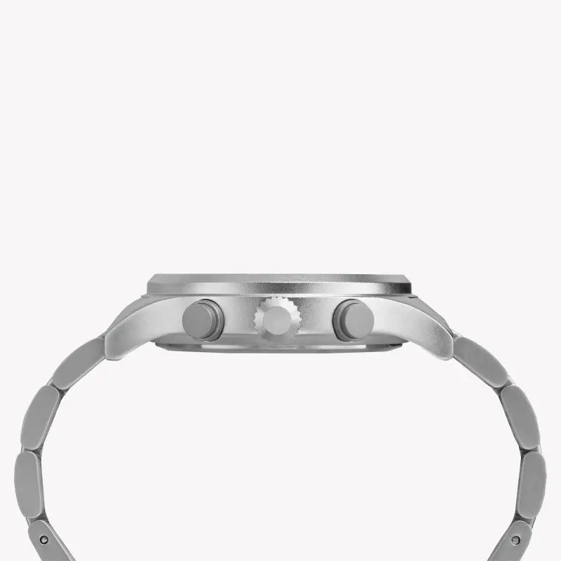 TIMEX Military Allied TW2R47600 – Herren-Chronographenuhr aus silbernem Edelstahl mit INDIGLO-Licht
