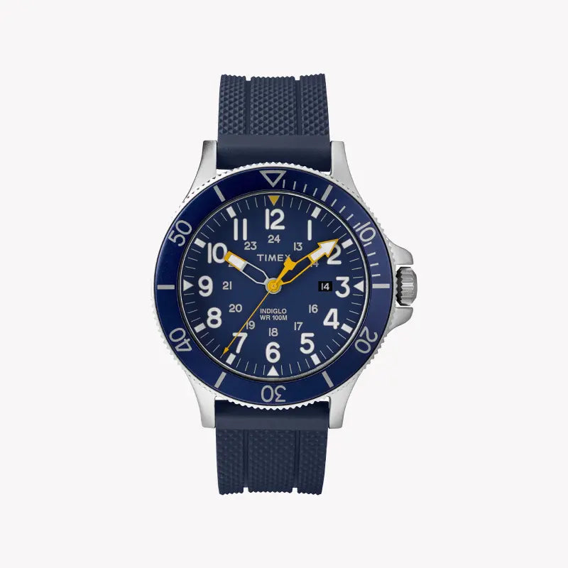 Timex Men's Blue Silicone Watch, Brass Case | Tw2r60700 by i-watch