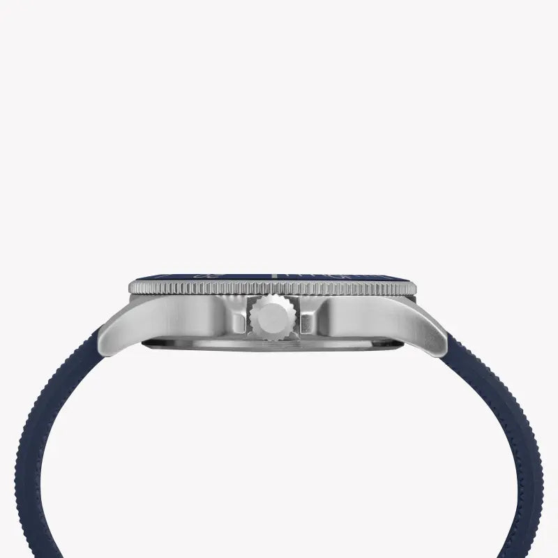 ساعة تايمكس ميليتري ألايد TW2R60700 - ساعة رجالية من السيليكون والنحاس الأزرق مع ضوء إنديجلو