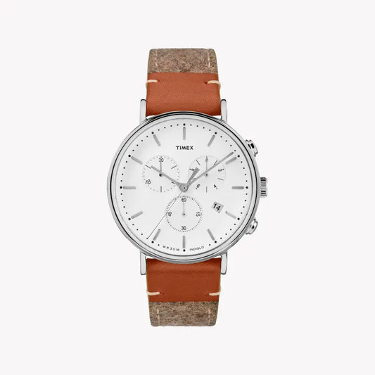 Timex Unisex Tan Fabric Watch, White Dial | Tw2r62000