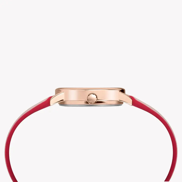 Timex Women's Watch With Rose Gold Brass Case And Pink Leather Band by i-watch