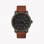 Timex Men's Brown Leather Watch, Gray Dial | Tw2r64000
