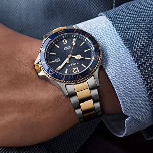 Timex City Collection Harborside - Men's 2t Stainless Steel Blue Dial Watch With Indiglo Night-Light by i-watch